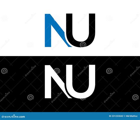 NU Letter Logo and Icon Vector Stock Vector - Illustration of ...