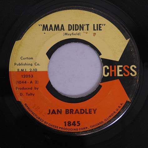 Jan Bradley Mama Didn T Lie Lovers Like Me Anchorrecord