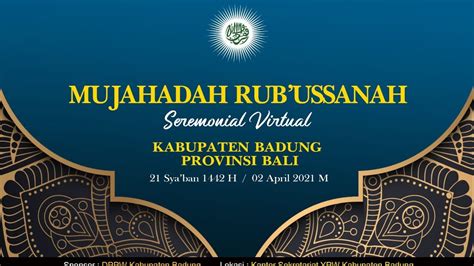 Live Mujahadah Rubu Ussanah Kab Badung Virtual April