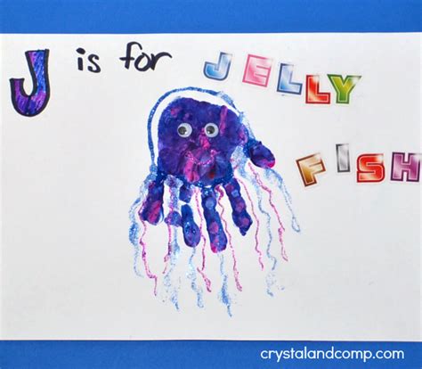 Hand Print Art J Is For Jellyfish Handprint Art Kids Handwriting