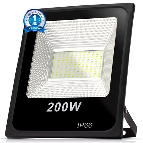 Refletor Led 200W SMD 6500K Branco Frio Bivolt IP66 67 resistente à água