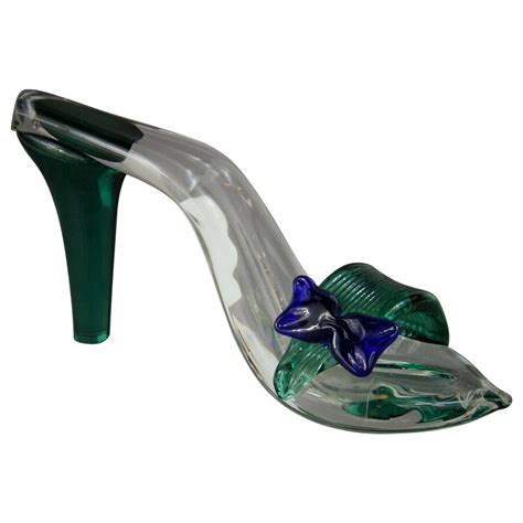 Art Deco Era Czech Malachite Glass Perfume With Nude Stopper For Sale