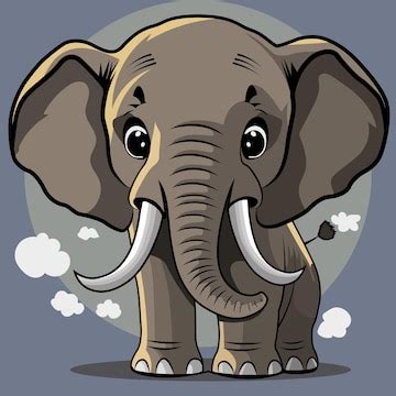 Premium Vector | Cute african elephant cartoon vector