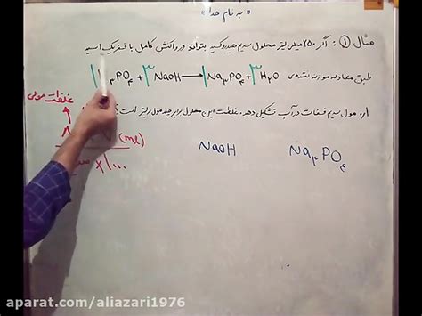 شیمی دهم فصل سوم حل تمرین استوکیومتری محلول ها مدرس جناب آقای آذری