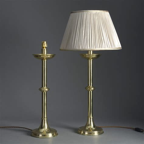 Four 19th Century Brass Candlestick Lamps | Timothy Langston Fine Art & Antiques