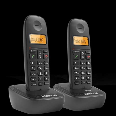 Telefone Sem Fio TS 2512 Preto 2 Unidades Aparelho Ramal INTELBRAS