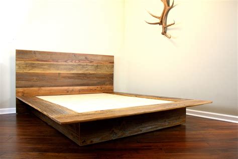 Reclaimed Wood Platform Bed Barn Wood Bed Frame by weareMFEO