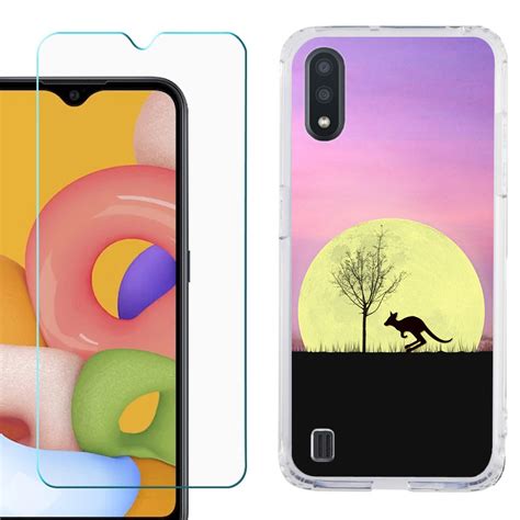 For Samsung Galaxy A01 Case Slim Fit Tpu Phone Case With Tempered