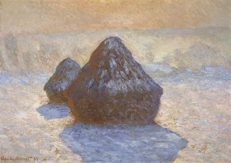 Haystacks: Snow Effect by Claude Monet | USEUM