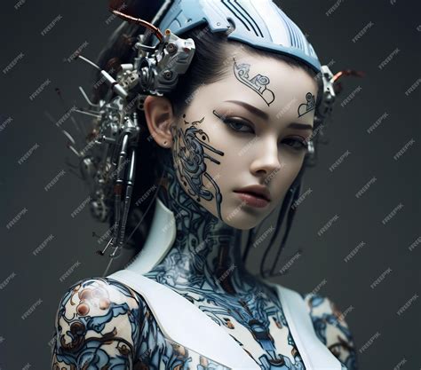 Premium Ai Image Cyborg Bionic Human Robotic Synthetic Cyberpunk Sci