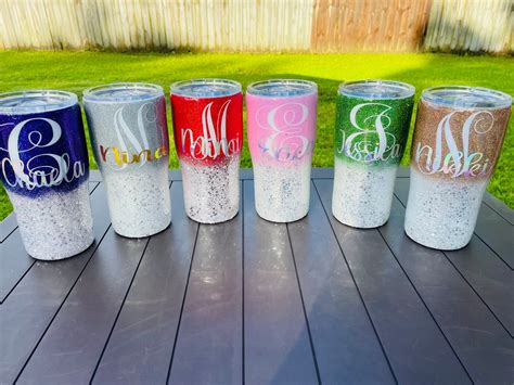 Initial With Name Tumbler Personalized Tumbler Create Your Etsy