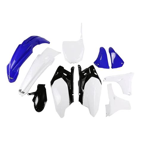 Kit Plastique UFO Yamaha 450 YZ F 2013 Bleu Blanc Couleur Origine