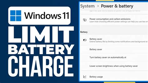 How To Limit Battery Charge In Windows Tutorial Youtube