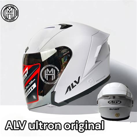 Jual Helm Alv Ultron White Putih Half Face Model Njs Kairoz Shopee