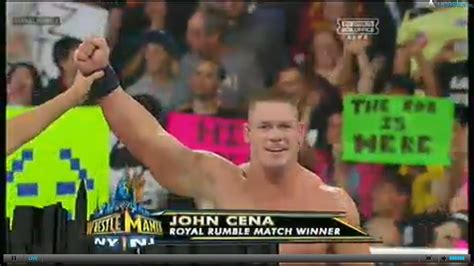 John Cena Wins Royal Rumble 2013 Match Youtube