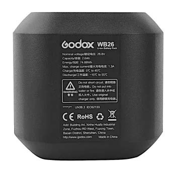 Batería Godox WB26 para AD600 Pro TTL Tienda Godox eu