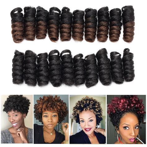 Ombre Jumpy Wand Curl Crochet Braids Roots Jamaican Bounce As