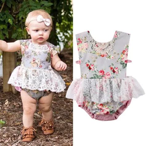 M Ni Os Reci N Nacidos Ropa De Beb Ni A Floral Encaje Princesa