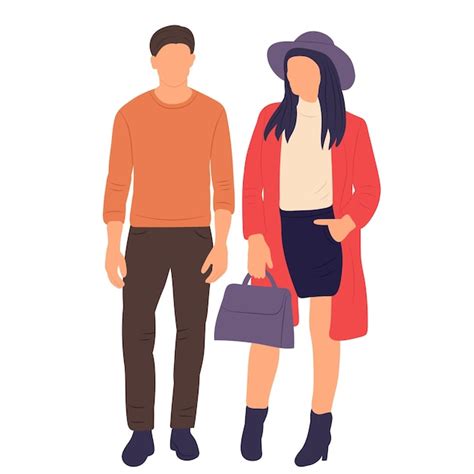 Premium Vector Man And Woman In Flat Style Isolated Vector