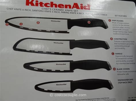 KitchenAid 4-Piece Ceramic Knife Set With Sheaths