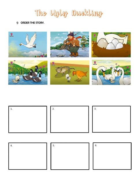 The Ugly Duckling Reading Worksheets Teaching Resources Worksheets