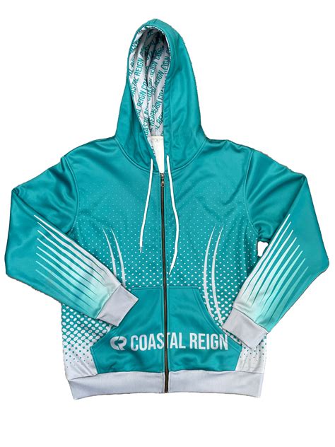 Custom Sublimated Zip Hoodie Coastal Reign