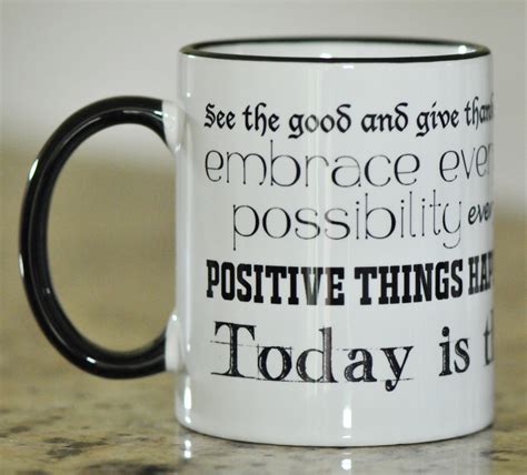 Positive Quotes Ceramic Coffee Cup Mug For Women Words Of Gratitude