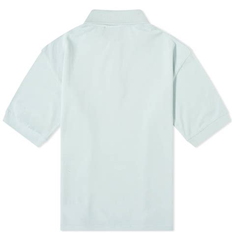 Maison Kitsun Acide Patch Polo Light Blue End