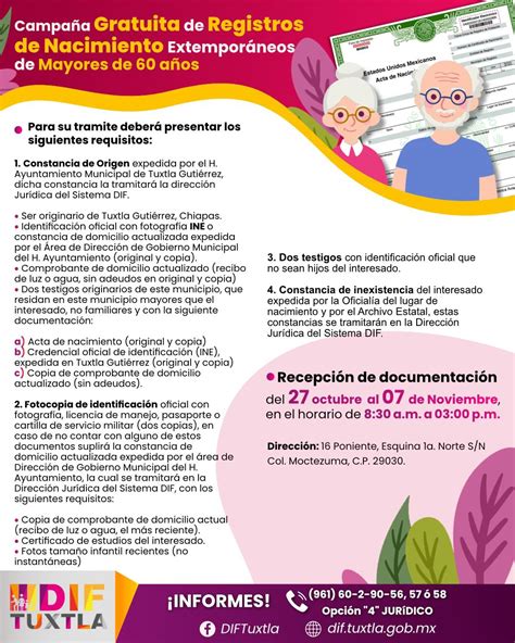 Campaña Gratuita de Registros de Nacimiento Extemporáneos de Mayores de