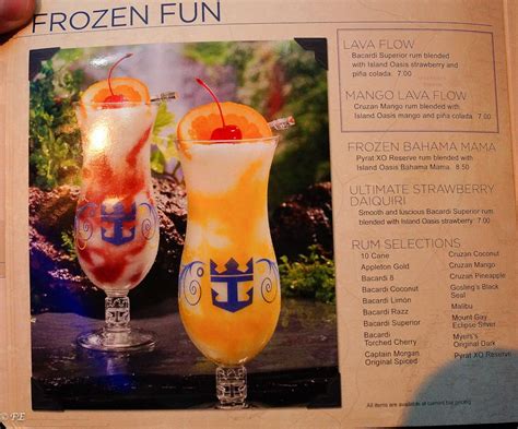 New Menu Royal Caribbean Jonie Bellanca