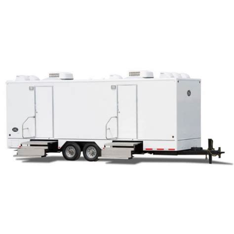 Luxury Portable Restroom Trailer For Events 13 Stations Rentall