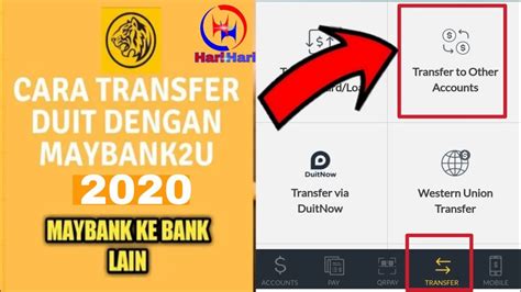 Cara Transfer Duit Dengan Maybank2u Maybank Ke Bank Lain Full