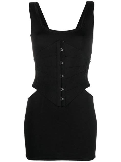 Roberto Cavalli Cut Out Corset Mini Dress Farfetch Corset Mini