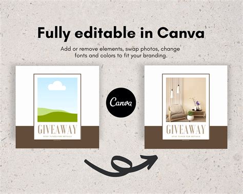 Giveaway Instagram Post Template for Interior Designers - Etsy