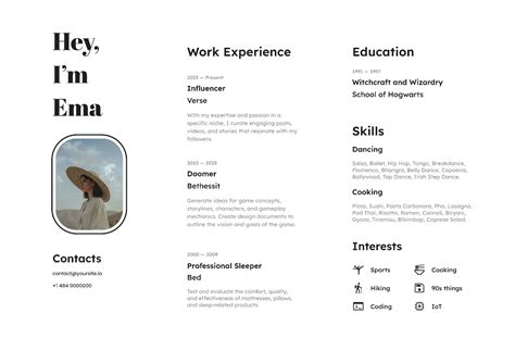 Minimalistic resume template | Figma