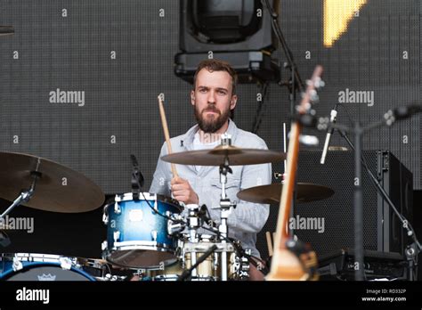 Tide lines band on stage at the Bearded Theory festival Stock Photo - Alamy