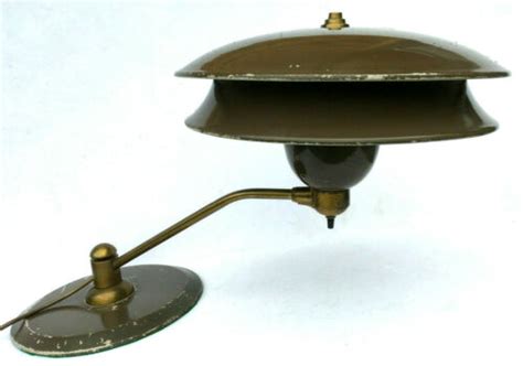 Vintage FLYING SAUCER Atomic UFO Sight Light Office Table Desk Lamp 50s