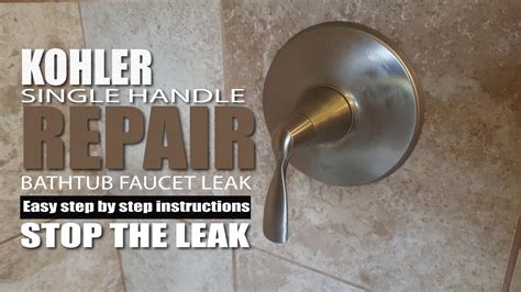 Fix A Leaking Single Handle Bathtub Faucet Kohler Faucet Repair Youtube