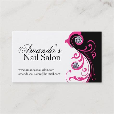 Stylish Nail Salon Business Cards | Zazzle | Salon business cards, Nail salon business cards ...