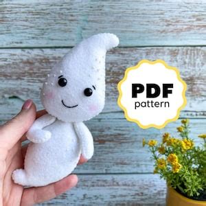 Halloween Ghost Pattern PDF Pattern Easy Pattern Ghost Halloween Ornament Tutorial Ghost Felt ...