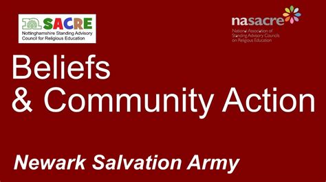 Beliefs Community Action Newark Salvation Army Nottinghamshire