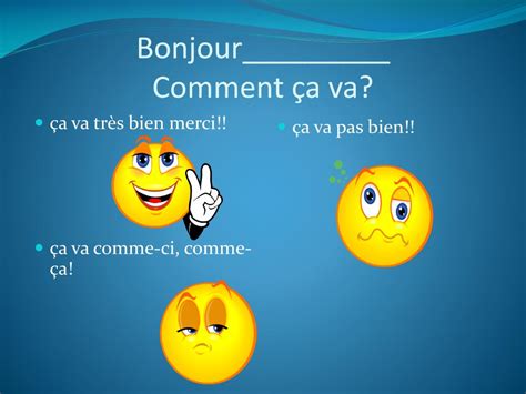 Ppt Bonjour Comment ça Va Powerpoint Presentation Free