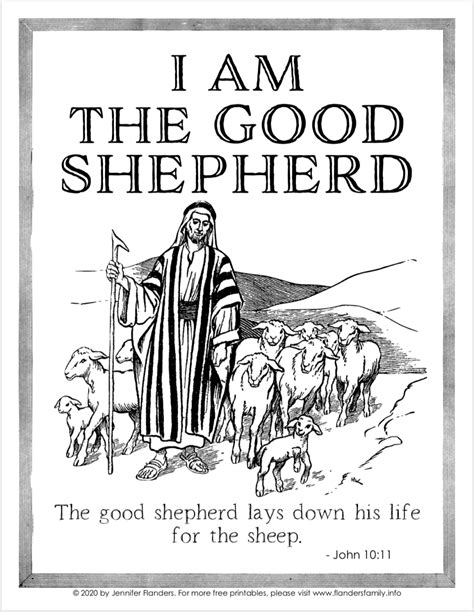 Good Shepherd Coloring Page Printable Images And Photos Finder