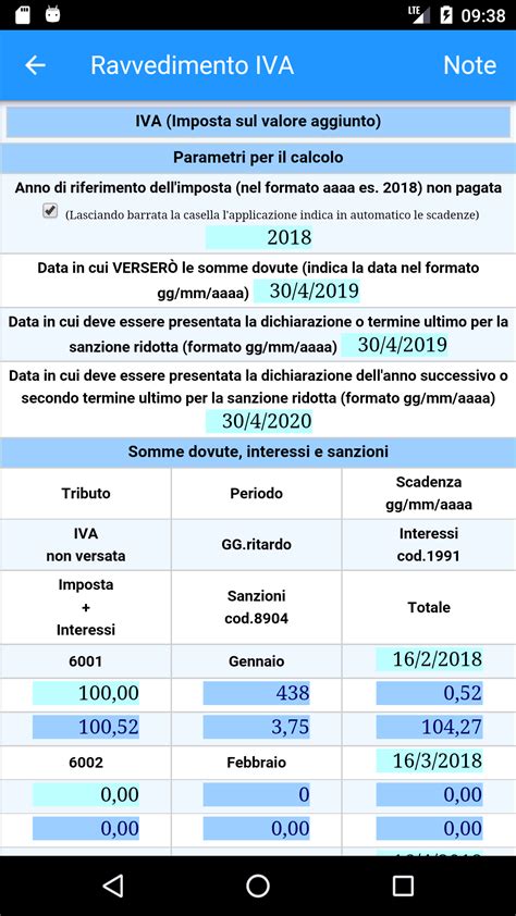 Calcolo Ravvedimento Operoso Application Sur Amazon Appstore