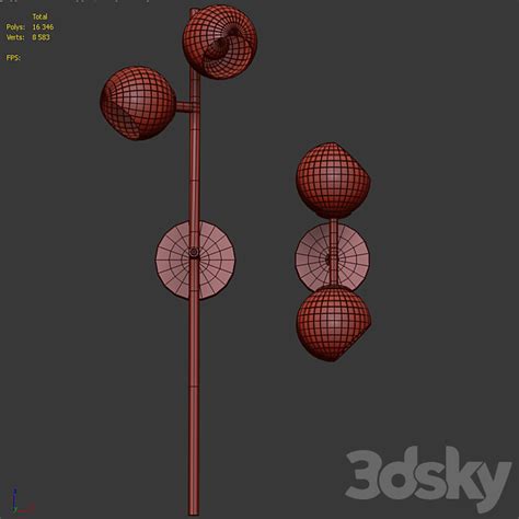 Staggered Glass Sconce West Elm Wall Light 3D Model