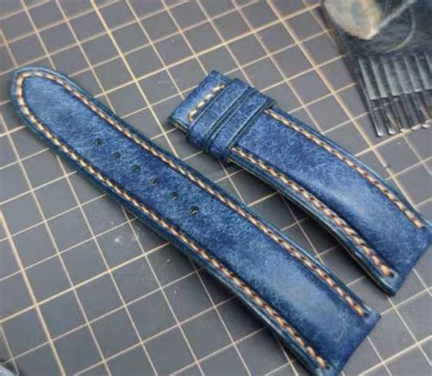 Custom Italian Pueblo Genuine Leather Watch Strap With Stainless