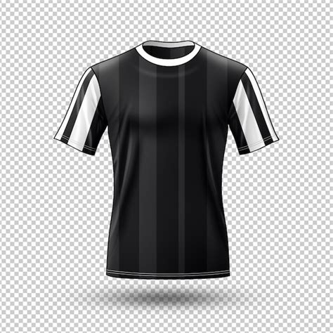 Premium PSD | A black and white soccer jersey mockup on a transparent ...