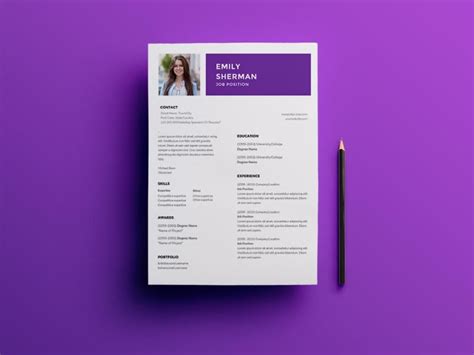 Free Elegant Figma Cv Resume Template For Any Job Position