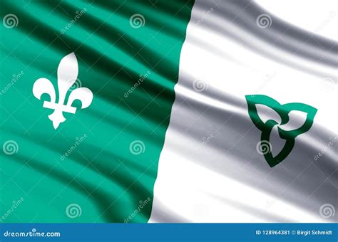 Franco-ontarian Flag Illustration Stock Illustration - Illustration of ...