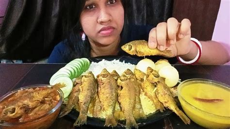 Eating Puti Fish Curry With Rice Boiled Egg Eating Fish Curry Asmr